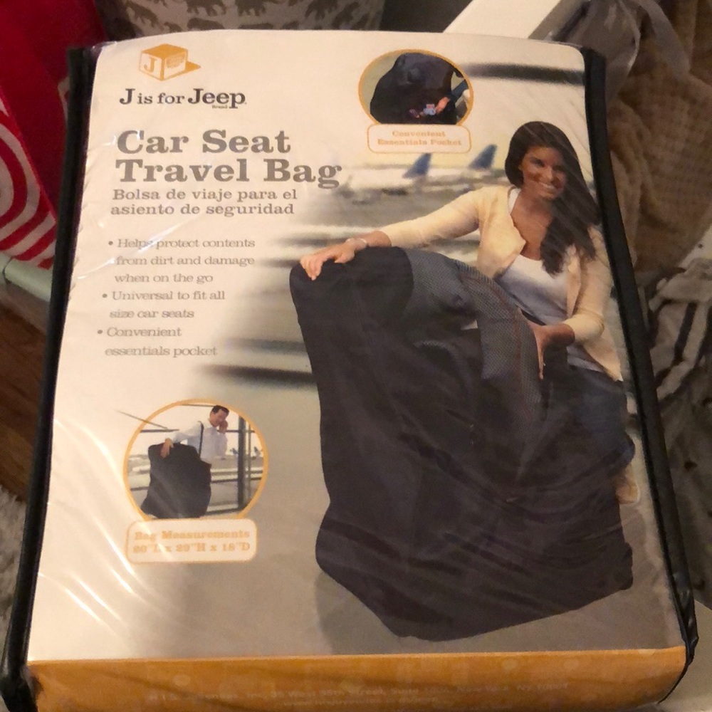 Car seat travel bag (J is for Jeep)